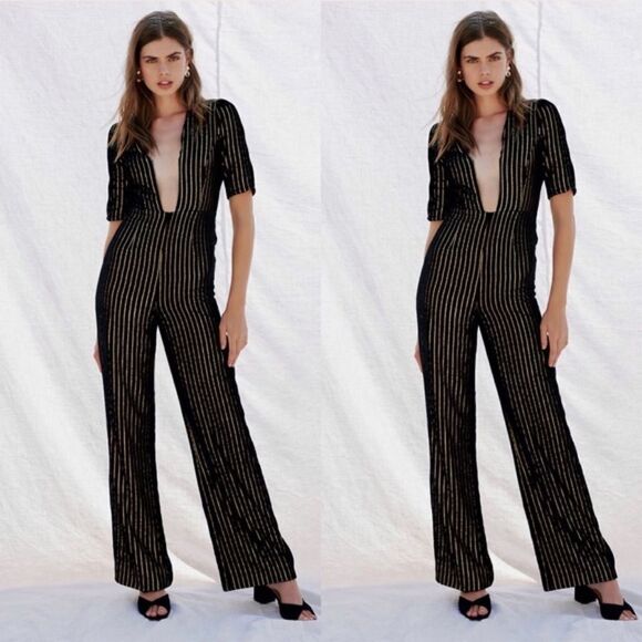 Misha Natalia Jumpsuit black/gold - Picture 1 of 9
